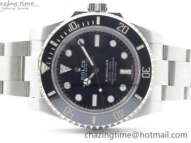1221 Submariner 114060 No Date Black Ceramic ZZF 904L 1:1 Best Edition on SS Bracelet A Original 2989